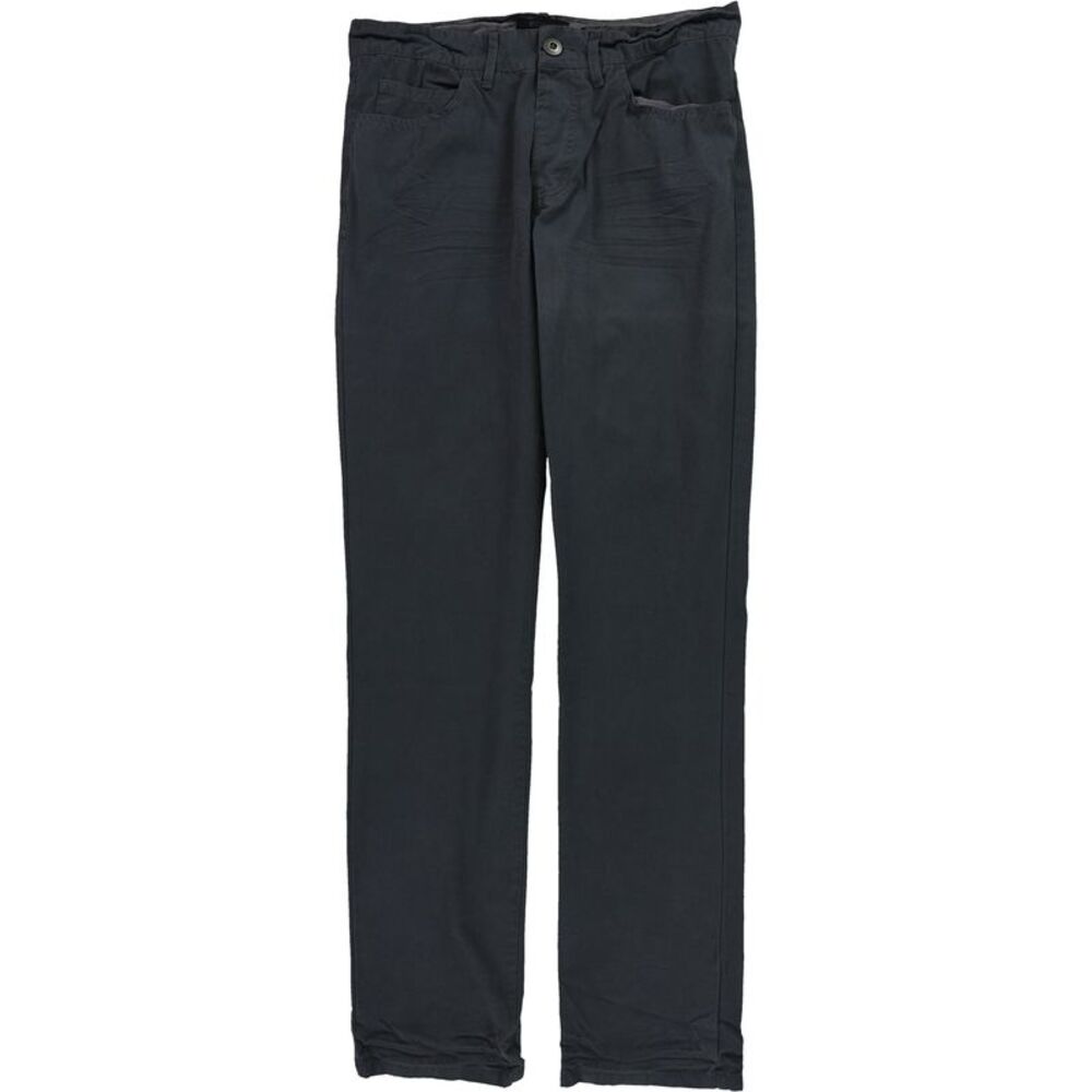Rogue State Mens Solid Straight Leg Casual Pants, Grey, 31W x 32L, DM